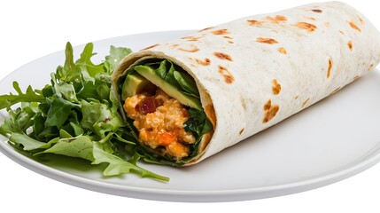 Fresh Veggie Wrap with Avocado Spinach and Hummus   Healthy and Delicious Lunchtime Snack