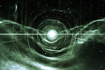 Wall Mural - time warp, traveling in space. spacetime traveling concept. physical science
