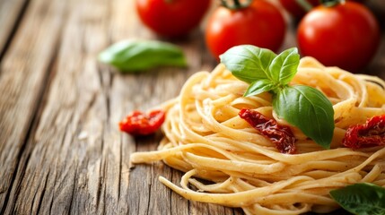 Delicious Pasta with Sun-Dried Tomatoes and Fresh Basil