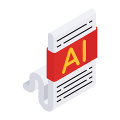 Sticker - Modern design icon of ai file 

