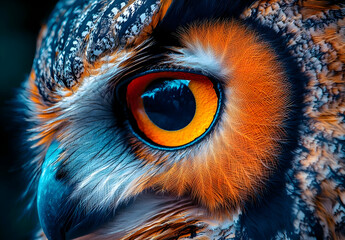 Wall Mural - Owl Eye Close Up.