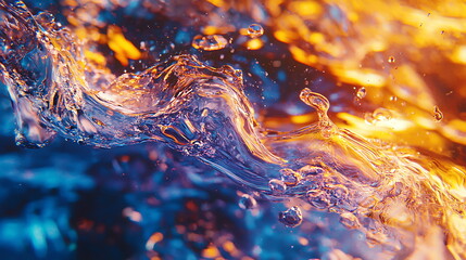Poster - Vibrant and dynamic water splash an artistic depiction of colorful cascades in motion captured in stunning detail