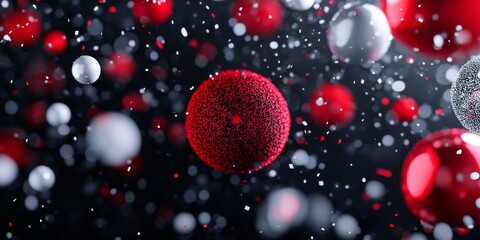 Poster - Exploring the vibrant world of floating spheres a stunning visual representation of color and motion