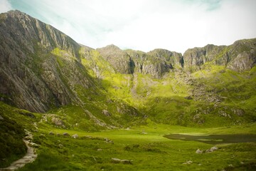 nature scene with mountains and sky