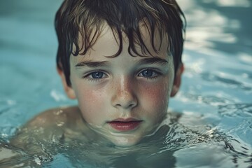 Learn To Swim: Boy Having Fun in the Swimming Pool