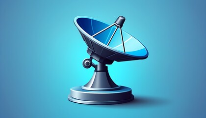 Modern satellite dish icon design - showcase advanced communication technology