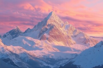 Triglav mountain peak at sunrise 