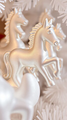 Sticker - three silver horses