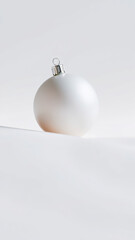 Poster - single white christmas ornament