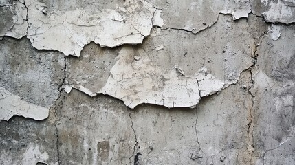 Grungy Concrete Wall with Chipped Paint Texture