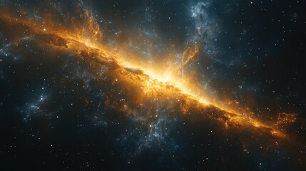 Wall Mural - vibrant galaxy nebula in outer space