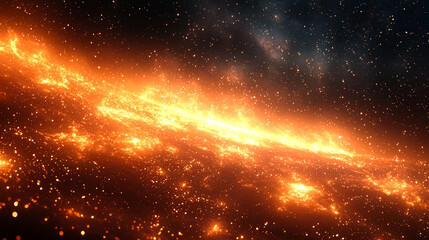 Wall Mural - A stunning view of the Milky Way galaxy with bright stars and glowing nebulae.