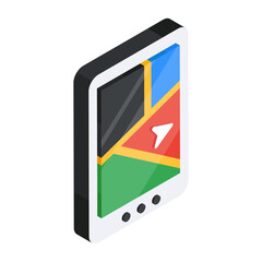 Canvas Print - An icon design of mobile navigation 

