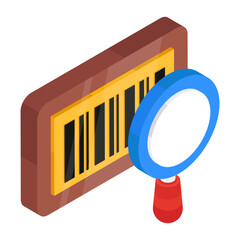 Canvas Print - Vector design of search barcode

