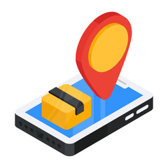 Poster - Perfect design icon of mobile parcel tracking 

