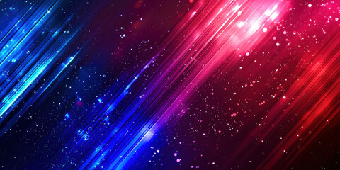 Poster - A colorful, starry background with blue and red stripes