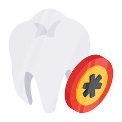 Wall Mural - Premium download icon of tooth

