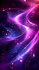 Poster - Vibrant dynamic business background in deep purple tones interspersed with luminous lines and shapes creating a sense of movement and professionalism ideal for branding or marketing materials