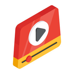 Sticker - Unique design icon of play video 

