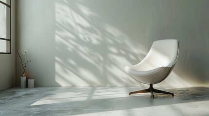 A modern chair in a minimalistic setting with clean lines