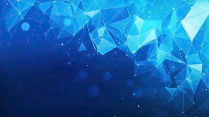 Poster - Abstract Blue Background with Geometric Shapes