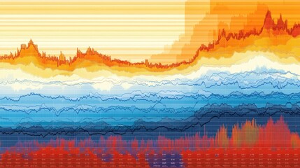Poster - Bold Financial Chart Visualization with Captivating Colors