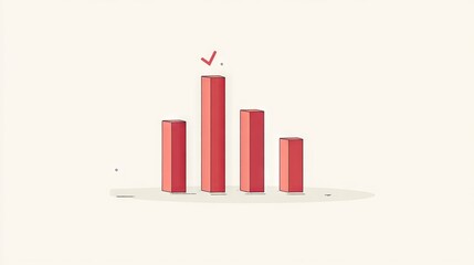 Poster - Captivating Illustration of Decreasing Chart Bars