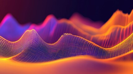 Poster - Abstract Vibrant Trading Data Visualization