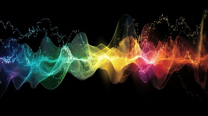 Poster - Dynamic Stock Market Illustration with Vibrant Waves