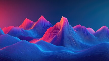 Poster - Dynamic Abstract Illustration of Market Trends