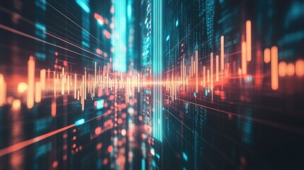 Poster - Modern Illustration of Trading Data Visualization