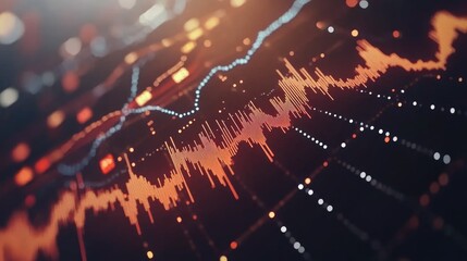 Poster - Abstract Network Visualization in Warm Tones