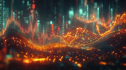 Poster - Abstract Network Visualization in Vibrant Colors