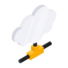 Poster - Modern design icon of network cloud

