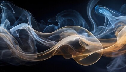 Poster - Ethereal White Smoke Swirls in Motion Against a Deep Dark Background, Perfect for Abstract Art, Atmospheric Design, Mystical Concepts, and Dreamy Vapor Themed Creative Projects