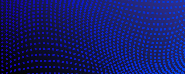 Aufkleber - Blue abstract dynamic wave flow particle lines background. Vector illustration design