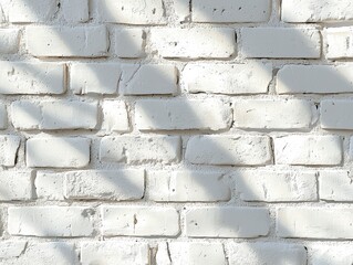 Poster - Subtle Shadowing on White Brick Wall Texture