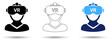© newrossosh - Virtual reality icon. Virtual reality icon on a white background, isolated. The icon has three uses in applications and websites. Vector illustration. Virtual reality icon on a white background.