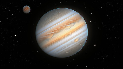 Wall Mural - significance of jupiter saturn conjunction on winter solstice december twenty first two thousand twe