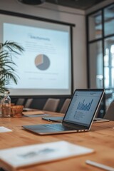 Aufkleber - Modern Business Meeting Setup with Projector