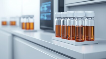 Poster - Advanced AI-Driven Sorting in Sterile Lab Environment, 3D illustration