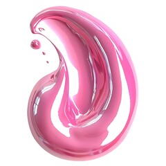 Wall Mural - A pink swirl with a white background