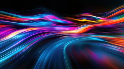 Aufkleber - Vibrant abstract color waves