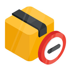 Sticker - A colored design icon of cancel order

