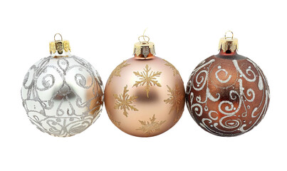 Wall Mural - Christmas balls isolated on white or transparent background