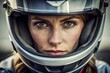 © Alex Pios - Determination and focus. Close-up of female racer in element, showing concentration. Ready to conquer the track