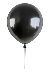 Wall Mural - shiny black party balloons isolated on white background 