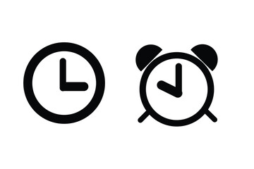 Wall Mural - Clock icon design logo