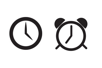 Wall Mural - Clock icon design logo