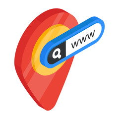 Sticker - Editable design icon of search location 

